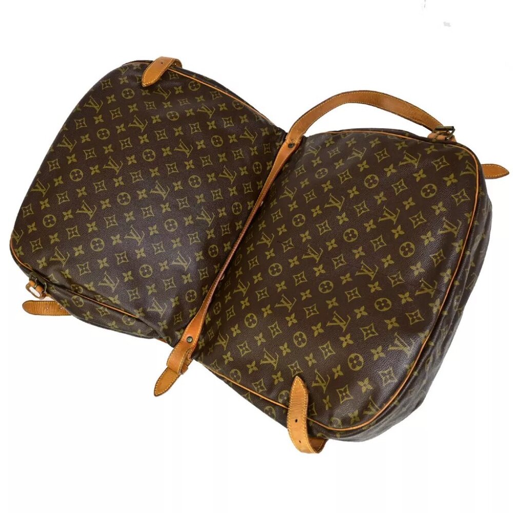 LOUIS VUITTON Logo Saumur 43 Shoulder Bag Monogram Leather Brown M42252 87YE479 - Picture 7 of 14